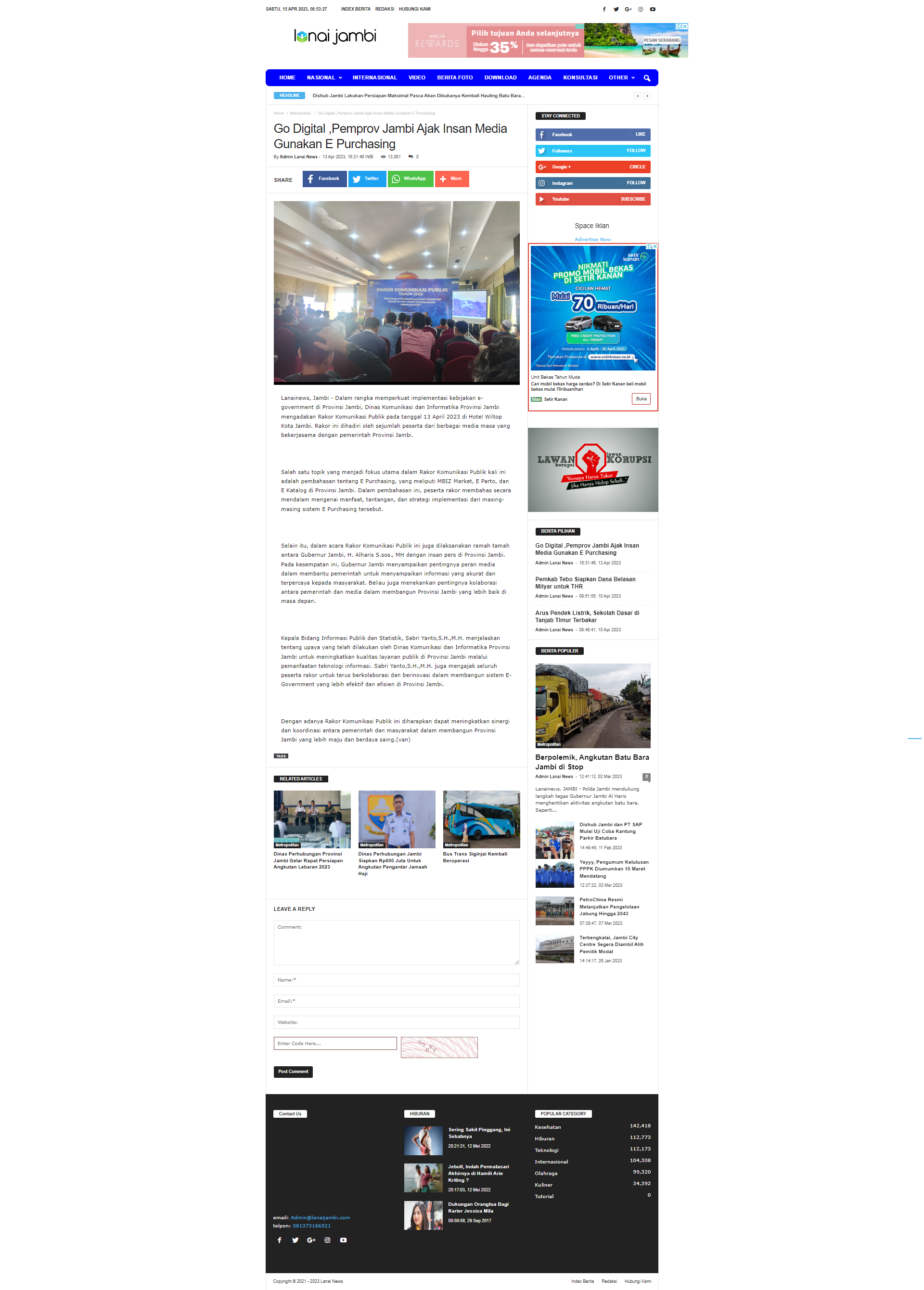 Paket Berita Advertorial Per Triwulan