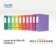 Map Bantex Lever Arch File Ordner PP Folio 7cm Modern colours 1465