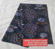 Batik motif kopi mix daun seroja