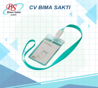 Bantex ID CARD Transparant Portrait + Lanyard SKY BLUE