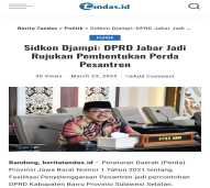 Adikarya Parlemen DPRD Jabar M Sidkon Djampi