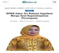 Adikarya Parlemen DPRD Jabar Hj Sri Rahayu Agustina