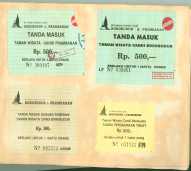 KARCIS /TIKET TANDA MASUK (KOLAM RENANG,MUSIUM,TAMAN,DLL)