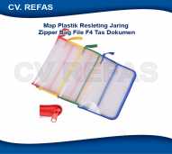 MAP PLASTIK RESLETING / ZIPPER BAG BESAR FOLIO