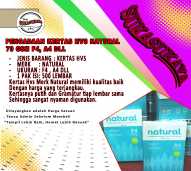 Kertas Hvs Natural 70 Gsm A4, F4 dll