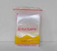 klip plastik bening logo 13x8,7 cm