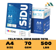 Kertas HVS ukuran A4 70gr SiDU 500 Lbr